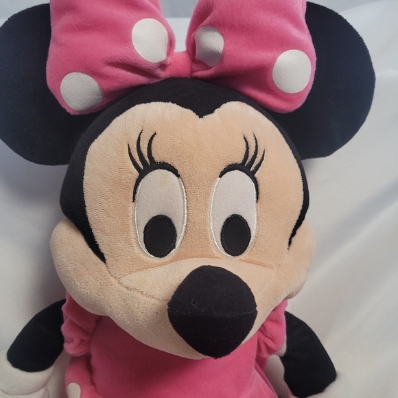 Disney Minnie Mouse 26" Plush Pink White Polka Dot Stuffed Animal Toy - Picture 2 of 6